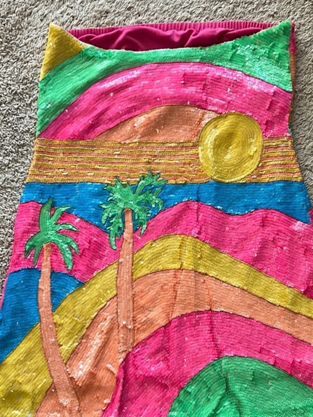 Show Me Your Mumu- Colorful Strapless Sequin Dress - Picture 2 of 3